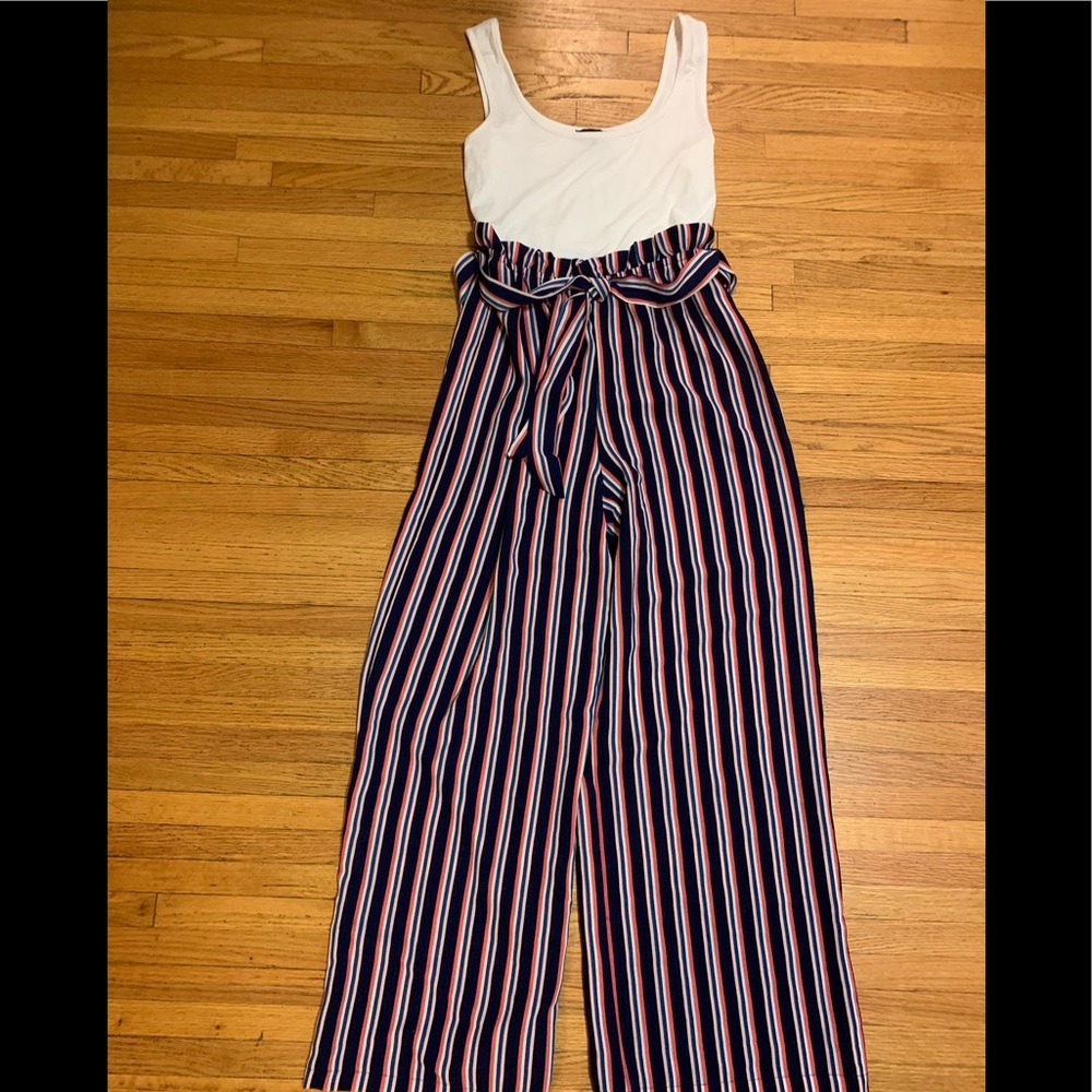 Francesca’s striped romper NWT sz L